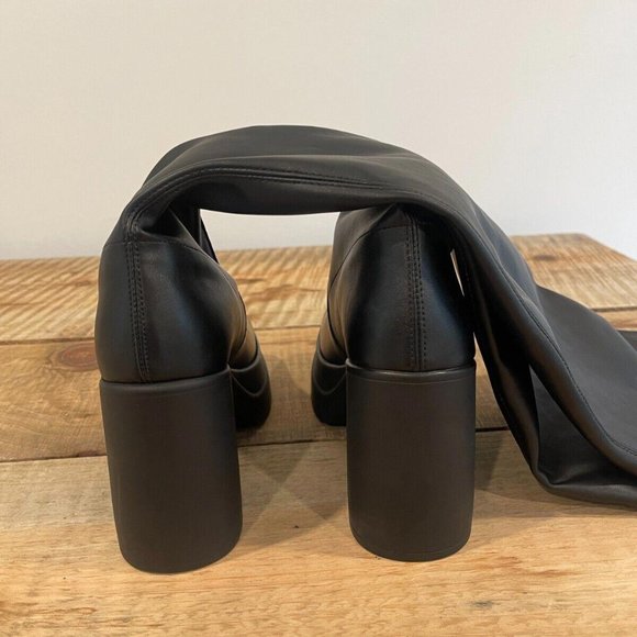 Free People Double Stack Over the Knee Boots Black Size 37 Brand New Orig. $298 - Picture 10 of 10